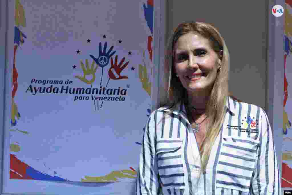 Marisol Diéguez, coordinadora del Programa de Ayuda Humanitaria para Venezuela (PAHV). Foto: Luis Felipe Rojas/VOA.