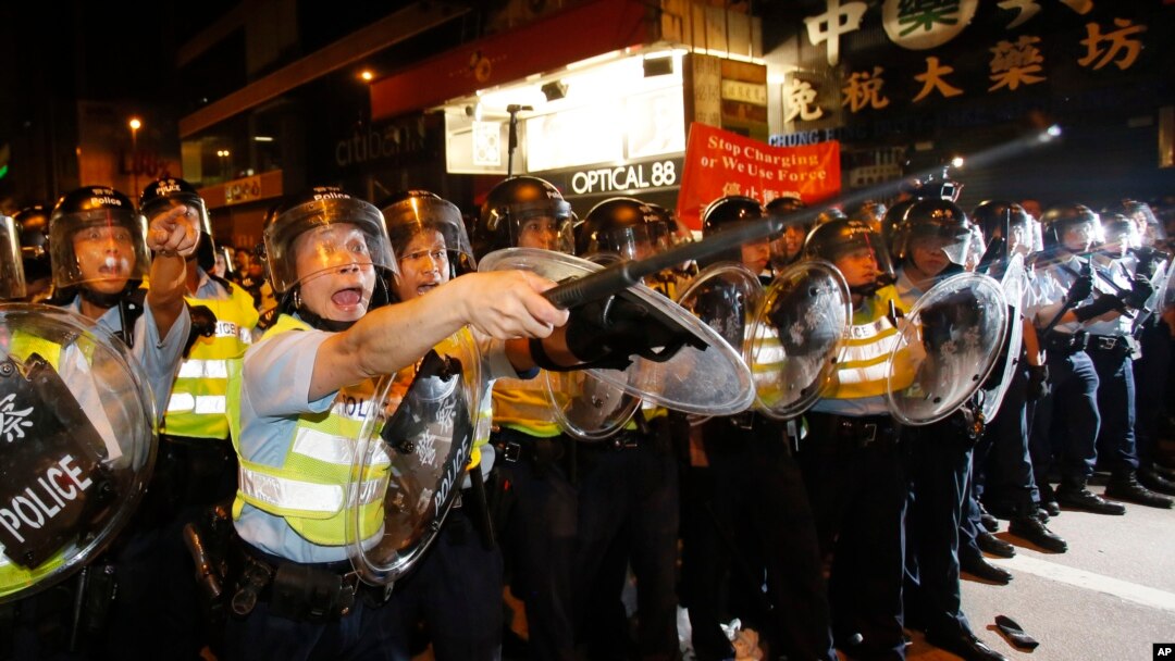Sukob demontranata i policije u Hong Kongu, 19. oktobar, 2014.