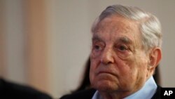 George Soros, filántropo multimillonario fundador de la Open Society Foundation, en una conferencia en París, el 29 de mayo del 2018. 