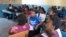 Students attend a class at the College Saint Pierre-Eglise Episcopale D'Haiti as schools and businesses tentatively reopen their doors as anti-government protests wane, in Port-au-Prince, Haiti, Dec. 3, 2019.