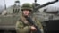 A Russian army soldier takes part in drills at the Kadamovskiy firing range in the Rostov region in southern Russia, Dec. 10, 2021.