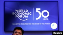 Piyush Goyal, India's Minister of Railways and Minister of Commerce and Industry, attends a session at the 50th World Economic Forum annual meeting in Davos, Switzerland, Jan. 21, 2020.