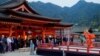 The Group of Seven foreign ministers tour the Itsukishima Shrine off Hiroshima, Japan, amid the G-7 Ministerial Meetings, April 10, 2016.