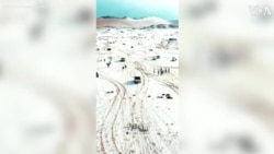 Sand Dunes Covered in Snow After Rare Hailstorm Hits Saudi Arabia