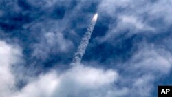 India's Polar Satellite Launch Vehicle (PSLV-C30) lifts off from the Satish Dhawan Space Centre in Sriharikota, South India, Sept. 28, 2015. 