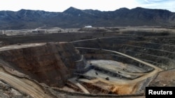 FILE - A view of the MP Materials rare earth open-pit mine in Mountain Pass, California, January 30, 2020. 
