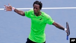 Gael Monfils, U.S. Open, 2 sept 2014, New York. (AP Photo/Darron Cummings)