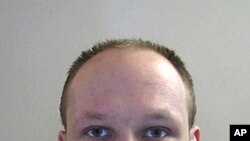 A file photo taken in 2009 and released by Norwegian police shows a portrait of Norwegian killer Anders Behring Breivik.