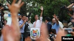 Ông Juan Guaido trong một cuộc tuần hành.