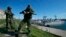 Російські окупанти на українському півострові Крим, м. Севастополь. AP Photo