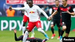 Naby Keita lors d'un match à Leizig, le 29 avril 2017.