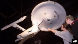 A model of the Star Ship Enterprise from the television show "Star Trek"