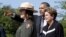 U.S. President Barack Obama and Brazil President Dilma Rousseff tour the Martin Luther King Jr. Memorial with a National Park ranger in Washington, June 29, 2015.
