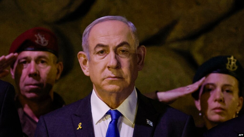 ARCHIVO - El primer ministro israelí, Benjamin Netanyahu, asiste a una ceremonia en Jerusalén el 6 de mayo de 2024.