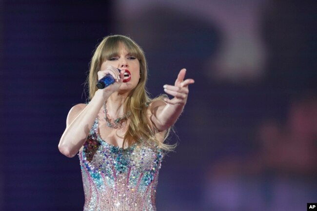 FILE - Taylor Swift performs as part of the