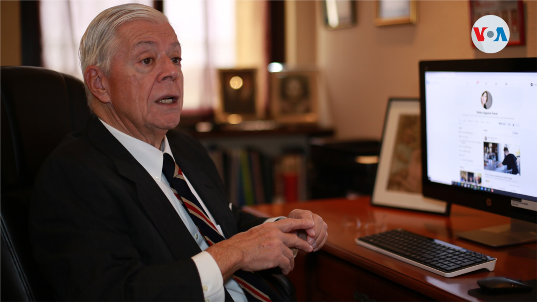 Francisco Aguirre Sacasa, excanciller de Nicaragua. [Foto VOA/Houston Castillo]