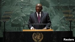Pireezidaantii Afrikaa Kibbaa Siiriil Raamaafoosaa, Yaa'ii Dhaabbata Mootummoota Gamtoomanii irratti, Fulbaana 19, 2023.