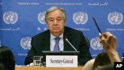 Le secrétaire général de l'Onu Antonio Guterres le 20 juin 2017 à New-York. 