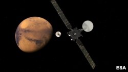 دو روز پیش به قصد فرود بر روی مریخ، کاوشگر شیاپارلی از فضاپیمای مادر یعنی مدارگرد ردیاب در مدار مریخ جدا شد. 