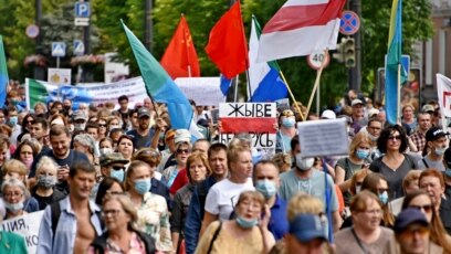Belarus'ta ''Özgürlük Yürüyüşü''