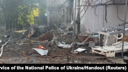 FILE - A view shows a building of a hospital hit by a Russian kamikaze drone, amid Russia's attack on Ukraine, in Sumy, Ukraine, Sept. 28, 2024. (Press service of the National Police of Ukraine/Handout via Reuters)