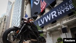 A Harley-Davidson LiveWire electric motorcycle in New York on September 27, 2022.