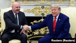 دونالد ترمپ، رییس جمهور ایالات متحده در ملاقات با جوزف عون، رییس جمهور لبنان