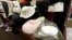 Hats and other items once owned by Aretha Franklin are shown for sale in Livonia, Michigan, Nov. 18, 2011. Following Franklin's death last month, some of her other former belongings will be auctioned off in New York in November.