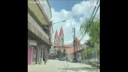 黎巴嫩著名小镇卜舍里封城期间街道空无一人