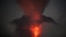 Gunung Sinabung mengeluarkan abu dan lava ketika erupsi terlihat dari Jeraya, Sumatra Utara pada tanggal 20 Januari 2014. 