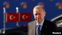 Rais wa Uturuki Recep Tayyip Erdogan akihudhuria mkutano wa NATO mjini Madrid, June 30, 2022. Picha ya Reuters