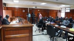 Kenya's Court judge Justice Chacha Mwita delivers judgement on a petition against the deployment of Kenyan forces to Haiti, at Milimani court in the capital Nairobi, Kenya, Jan. 26, 2024.