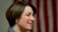 2020 Democratic presidential candidate Sen. Amy Klobuchar speaks at the Ankeny Area Democrats' Winter Banquet, Feb. 21, 2019, in Des Moines, Iowa.