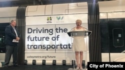 Then-Mayor Thelda Williams at a Metro event in Phoenix, Arizona, July 2018. (City of Phoenix)