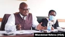 FILE: UMnu. Nick Mangwana ukhuluma lentathelizindaba eHarare.