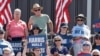 The crowd listens as U.S. vice president and 2024 Democratic presidential candidate Kamala Harris speaks during a campaign rally in Eau Claire, Wisconsin, Aug. 7, 2024.