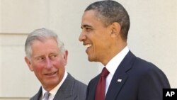 美国总统巴拉克·奥巴会晤英国查尔斯王子