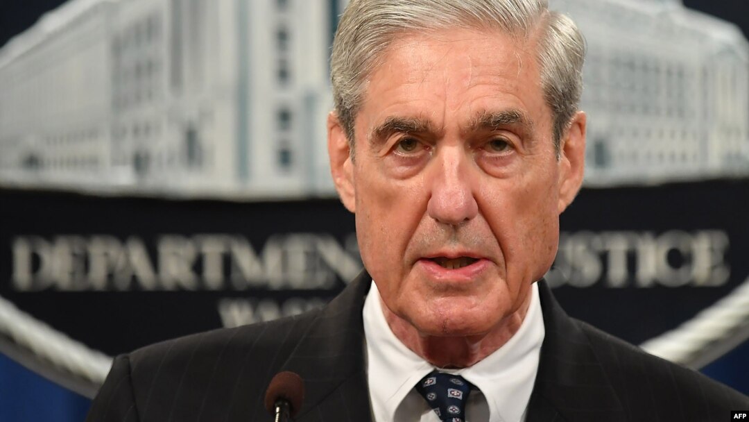 Jaksa Khusus Robert Mueller memberikan paparan mengenai penyelidikan seputar intervensi Rusia dalam pemilihan presiden 2016, di Departemen Kehakiman AS di Washington, DC, 29 Mei 2019. 
