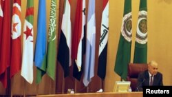 Arab League Secretary-General Ahmed Aboul Gheit attends the Arab League foreign ministers emergency meeting on U.S. President Donald Trump's decision to recognize Jerusalem as the capital of Israel, in Cairo, Egypt, Feb. 1, 2018. 