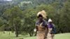 FILE - Kenyan men from the Sengwer community protest over their eviction from their ancestral lands, Embobut Forest, by the government for forest conservation in western Kenya, Apr. 19, 2016. 