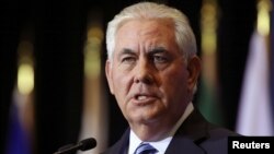 Le secrétaire d'Etat américain Rex Tillerson à Vancouver, au Canada, le 16 janvier 2018.