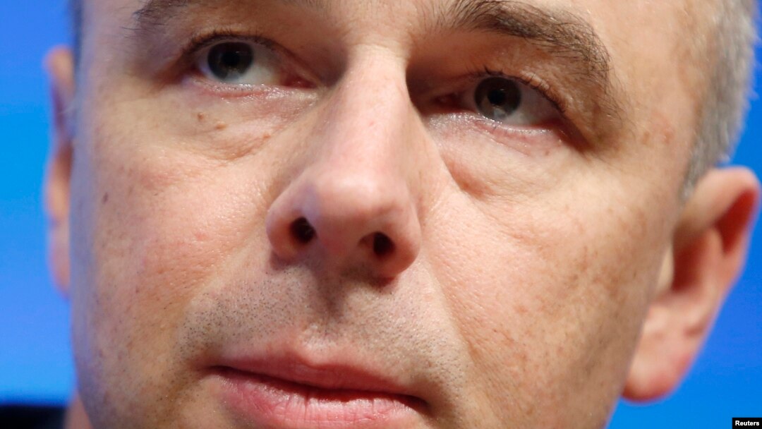 FILE - Russia's Finance Minister Anton Siluanov holding a news briefing in Washington. 