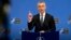 NATO Secretary General Jens Stoltenberg speaks during a media conference at NATO headquarters in Brussels, April 1, 2019. 