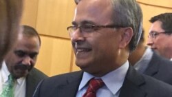 Asad Majeed Khan, Pakistan's ambassador to the United States, is seen at an Ambassadors Dialogue event in Washington, Dec. 16, 2019. (Natalie Liu/VOA News)