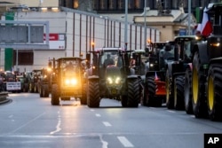 Protest poljoprivrednika u Češkoj. (Foto: AP/Ondrej Deml/CTK)