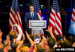 Democratic presidential candidate Pete Buttigieg announces his withdrawal from the race during an event in South Bend, Indiana, March 1, 2020. (Credit: Santiago Flores/South Bend Tribune via USA TODAY NETWORK)