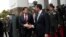 U.S. Secretary of State Marco Rubio shakes hands with Ecuador’s President Daniel Noboa as he leaves the Carondelet Palace in Quito, Ecuador, September 9, 2026.