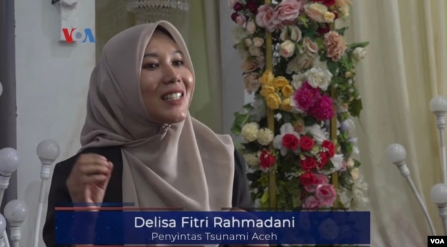 Penyintas tsunami Aceh, Delisa Fitri Rahmadani. (Ahadian Utama/VOA).