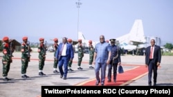 Président Félix Tshisekedi na bozongi na ye na Kinshasa kowuta Bunia, e juillet 2019. (Twitter/Présidence RDC)