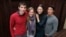 FILE - Alex Honnold, from left, and Sanni McCandless, subjects of the documentary film "Free Solo," pose with co-directors Elizabeth Chai Vasarhelyi and Jimmy Chin at the InterContinental Hotel during the Toronto International Film Festival in Toronto, Sept. 10, 2018.